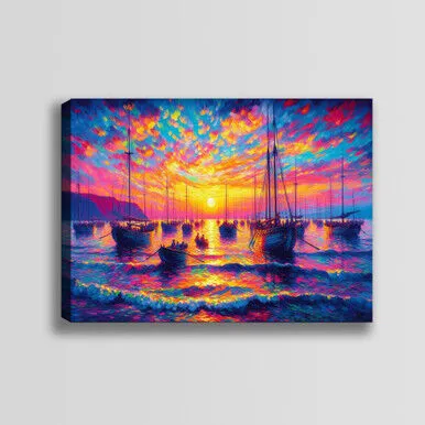 Wallity Dekorativna slika na platnu KNV9963-5070, 50x70 cm, Šarena