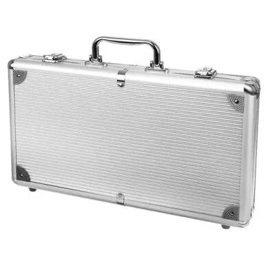 Malatec Poker set u kutiji 23528, 300 žetona, Srebrna boja