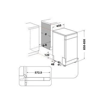 Indesit Mašina za suđe IN2FD10CS70W, 10 kompleta, Bijela