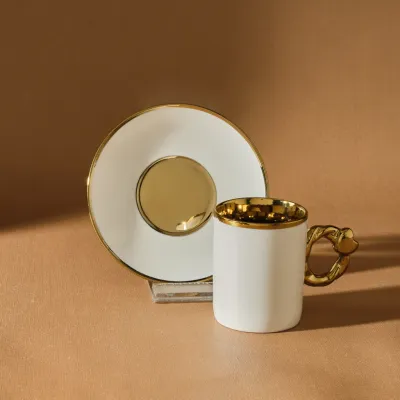 Set šoljica Karaca sa tanjirima za espresso i tursku kafu, 6 komada