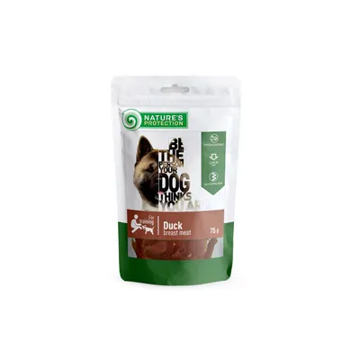 Nature's Protection Poslastice za pse, Pačija prsa, 75 g