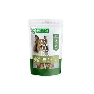 Nature's Protection Poslastice za pse, Zec i Bakalar, 75 g