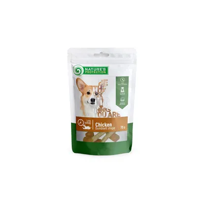 Nature's Protection Poslastice za pse, Piletina oblik kosti, 75 g