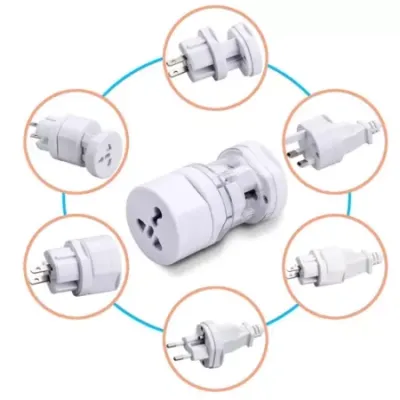 Univerzalni adapter za struju, UK, EU, USA, Bijeli