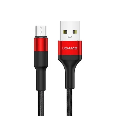 Usams Micro USB kabl U5, Aluminij, 1.2m, Crveni