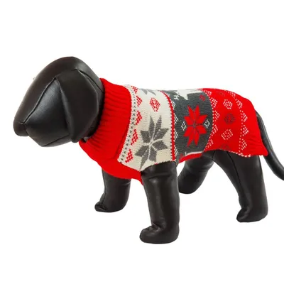 Nobby Džemper za pse Xmas Snowflake, 25 cm, Crveni