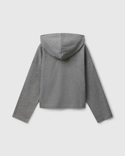 Benetton Majica sa kapuljačom sa djevojčice 3NBMC2053G-507-S, Siva