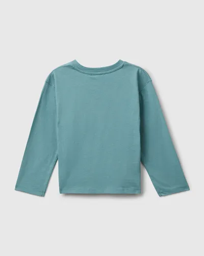 Benetton Majica dugih rukava za djevojčice 35RYG10K7P-33K-90, Zelena