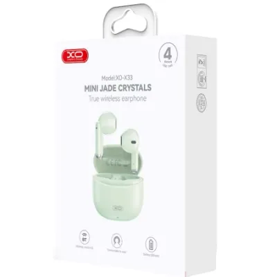 XO Bluetooth slušalice sa mikrofonom, TWS Yu Jing, X33, Zelene