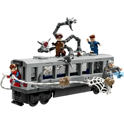 Lego Igračka Scena U Podzemnoj Željeznici Spider-Mana Protiv Doc Ocka
