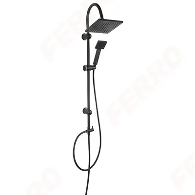 Ferro Tuš set Klizni Squerto Black Np22-Bl