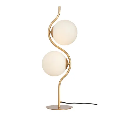 Mass-Light Stolna lampa Galloway ML-9342-2T, Zlatna