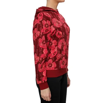 Puma Ženski duks Ess+ class act aop hoodie tr, Bordo - crveni