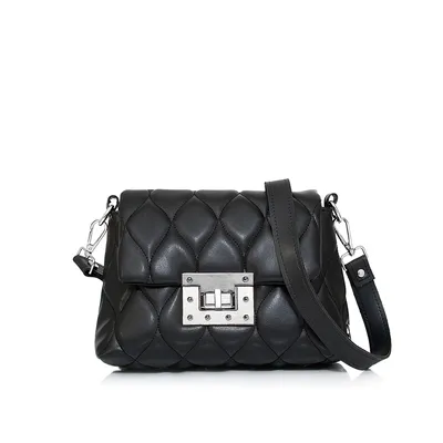 Lovely Bag April - Crna Torba, Srebreni Metal