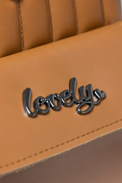 Lovely Bag Bruna - Svijetlo Smeđi Ruksak, Crni Metal