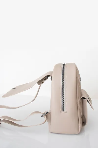 Lovely Bag Bruna - Tamno Bež Ruksak, Crni Metal