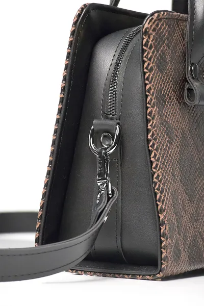 Lovely Bag Amber - Smeđa Torba, Crni Metal