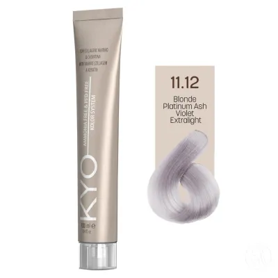 KYO Farba za kosu bez amonije, 100ML, 11.12. Veoma svetla platinastoplava pepeljasto ljubičasta