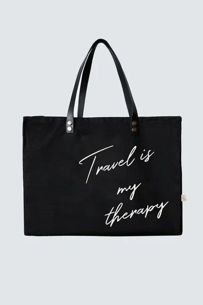 Moyo Ženska torba Ema Travel is my therapy, Crna