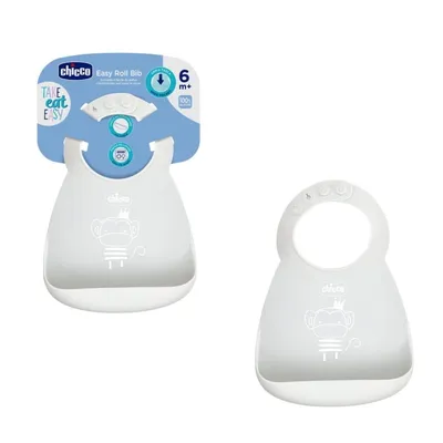 Chicco Silikonski siperak za bebe, Sivi
