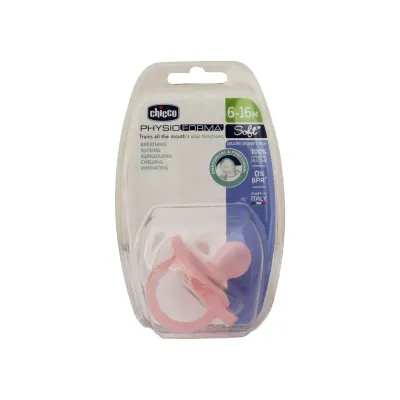 Chicco Cucla varalica Physio Soft, Silikon, 6-16m, Roza