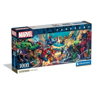 Clementoni Slagalica Panorama Marvel - Heroji Vs Zlikovci, 1000 dijelova