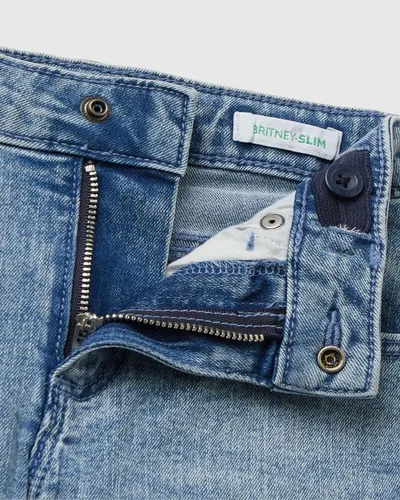 Benetton Pantalone za djevojčice 4PORCE048G-902-S, Svijetloplave