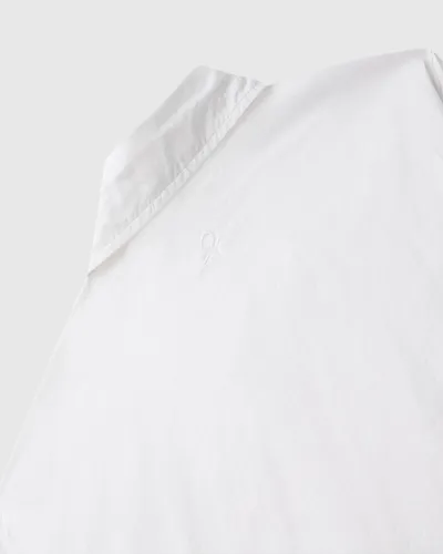 Benetton Košulja za djevojčice 5EW7CQ04AG-101-KL, Bijela