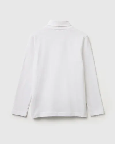 Benetton Ženska majica dugih rukava 3DKEC202OG-101-S, Bijela