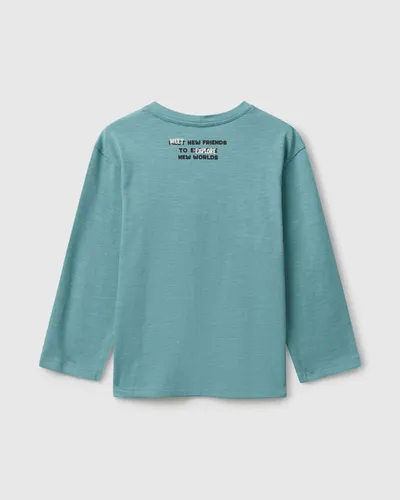 Benetton Majica dugih rukava za dječake 3TAMG10KMP-33K-90, Plava