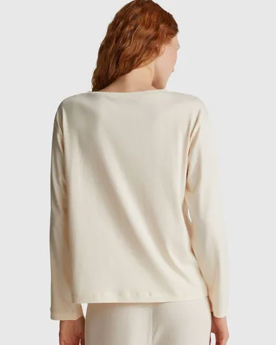 Benetton Ženska majica za spavanje dugih rukava 3Y5E3M07P-0U2-L, Bež