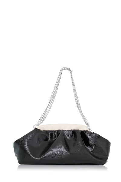 Lovely Bag Candy - Crno/Bež Torba, Srebreni Metal