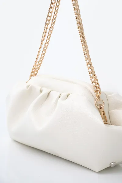 Lovely Bag Candy - Bijela Torba, Zlatni Metal