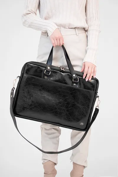 Lovely Bag Business Bag - Lak Tamno Bež Torba, 15\,6 Inch