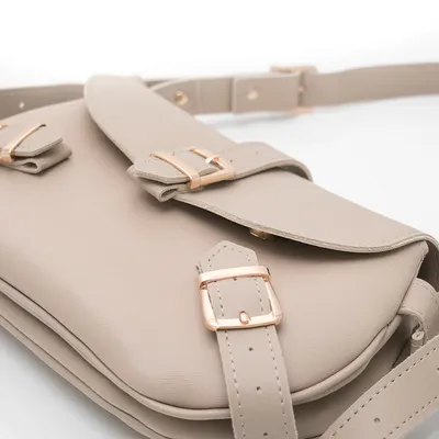 Lovely Bag Chiara - Tamno Bež Torba, Zlatni Metal