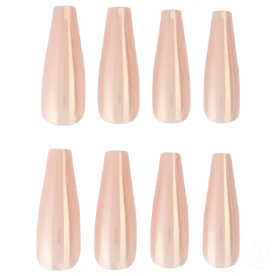 Cala Set press on tipsi Peach Chrome, 24 komada