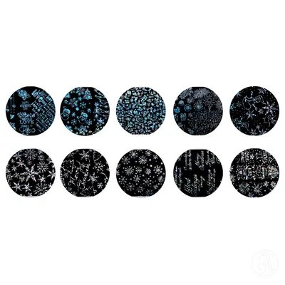 Perfect nails 10 komada u setu Transfer folije za nokte New Year - TF001-2