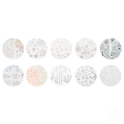 Perfect nails Transfer folije za nokte New Year - TF001-3, 10 komada u setu