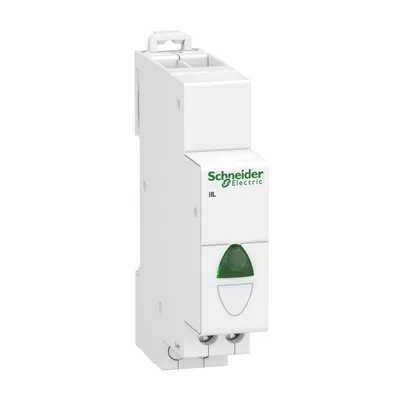 Schneider Electric Signalna lampica A9E18321, Zelena na DIN šinu 110-230V AC