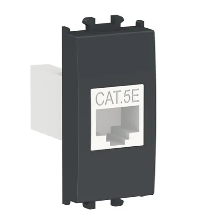 Schneider Electric Utičnica Računarska LMR6232003, RJ45 Cat5e 1M, Crna