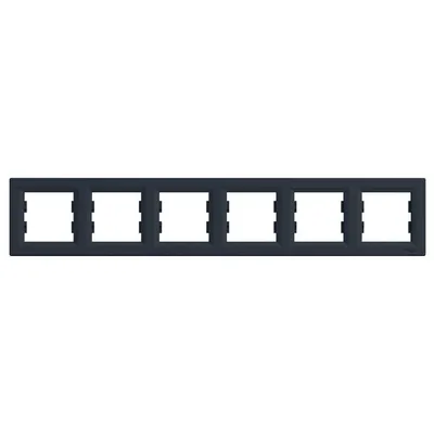 Schneider Electric Okvir horizontalni za 6 elementa, EPH5800671, Crni