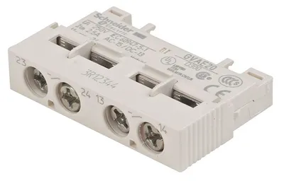 Schneider Electric Prednji pomoćni kontaktni blok GVAE20, Za TeSys GV2 i GV3 2NO