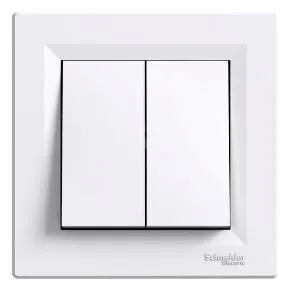 Schneider Electric Naizmjenični Prekidač Dvostruki, EPH0600121, 10A, Bezvijčani, Bijeli