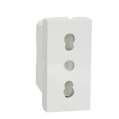 Schneider Electric Utičnica Monofazna NU302318, Sa Zaštitom Italijanska 1M, Bijela