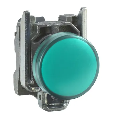 Schneider Electric Signalna Lampica XB4BVM3, Zelena LED Fi 22mm 230V AC, Metalna