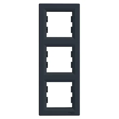 Schneider Electric Okvir vertikalni za 3 elementa, EPH5810371, Crni