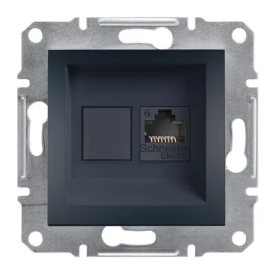 Schneider Electric Utičnica Računarska RJ45 Cat6, EPH4700171, Bez Okvira, Crna