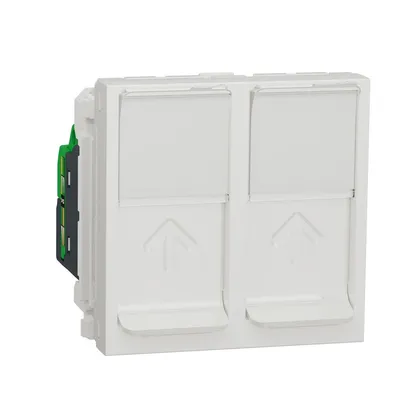 Schneider Electric Utičnica Računarska Dvostruka NU342018, RJ45 Cat5e 2M, Bijela