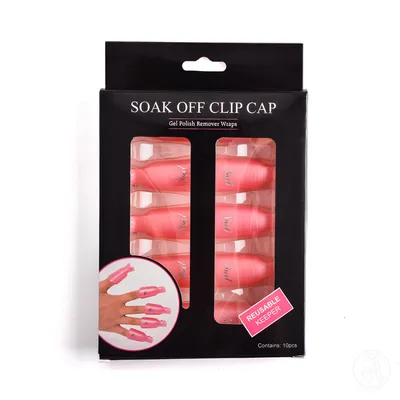 Nails Tools Štipaljke za uklanjanje trajnog laka Galaxy, 10 Komada, Svijetlopink