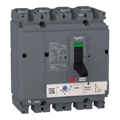 Schneider Electric Kompaktni Prekidač LV516313, 160A 4P3D TM160D CVS160B